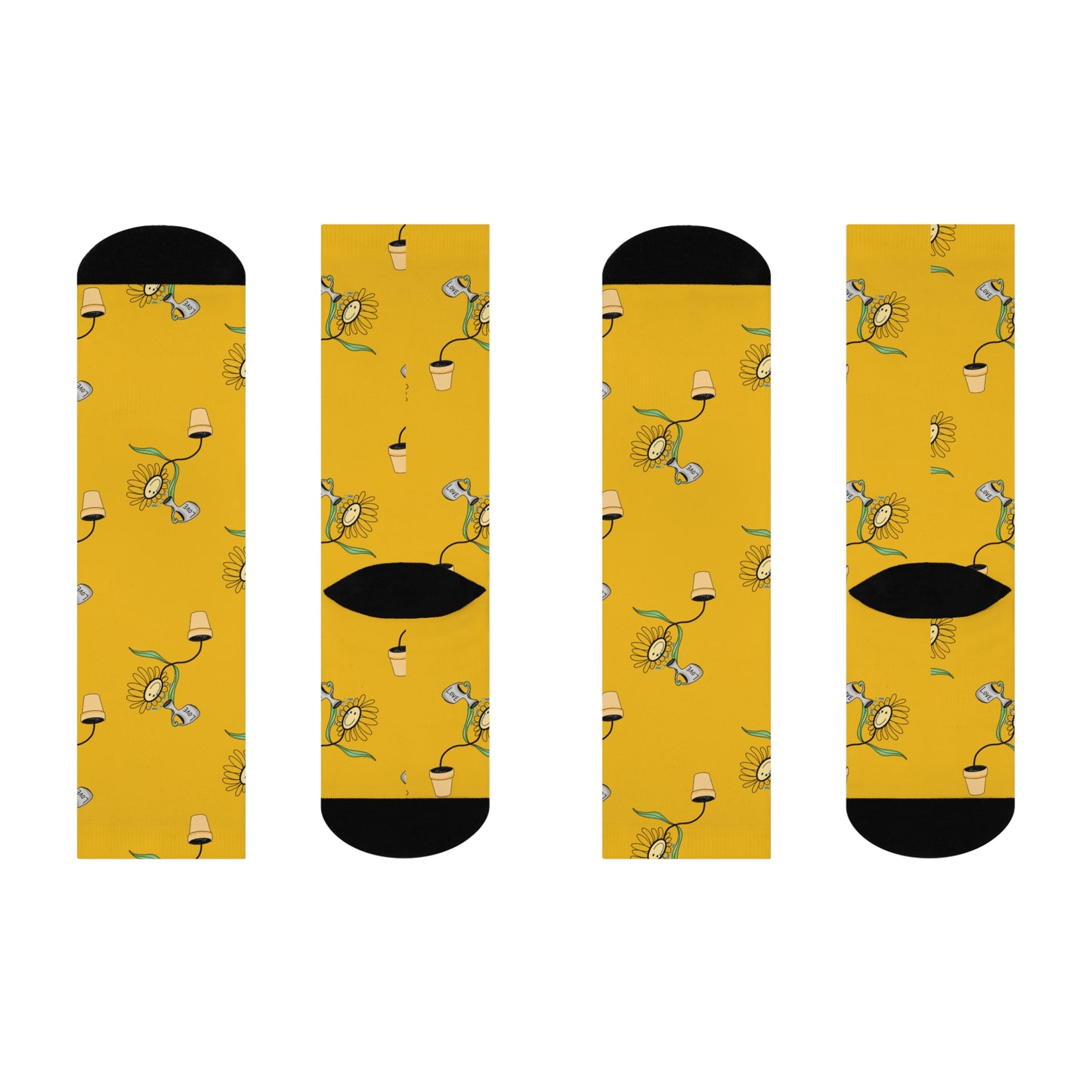 Sunny Flower Crew Socks