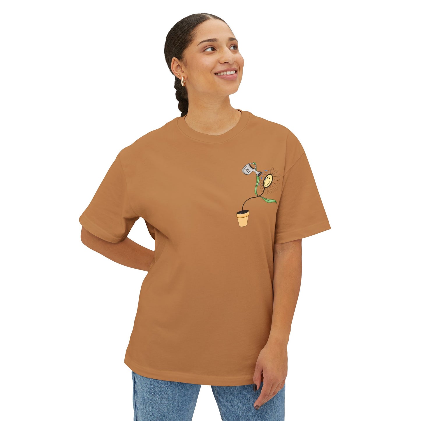 Love Creates Growth | Oversized Boxy Tee