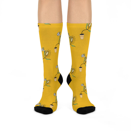 Sunny Flower Crew Socks